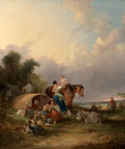 A Gypsy Encampment by William Snr. Shayer